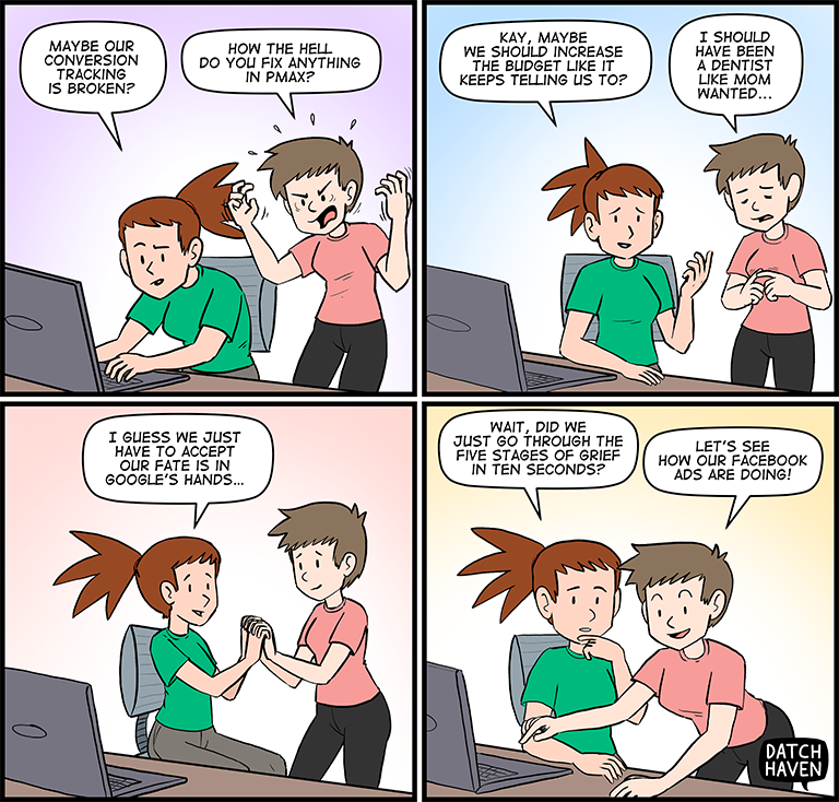 license comic (#029) • ‟Working with Performance Max”
