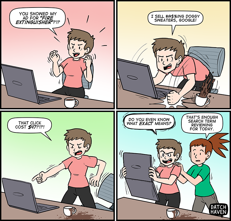 license comic (#026) • ‟Google Ads search term reviews”