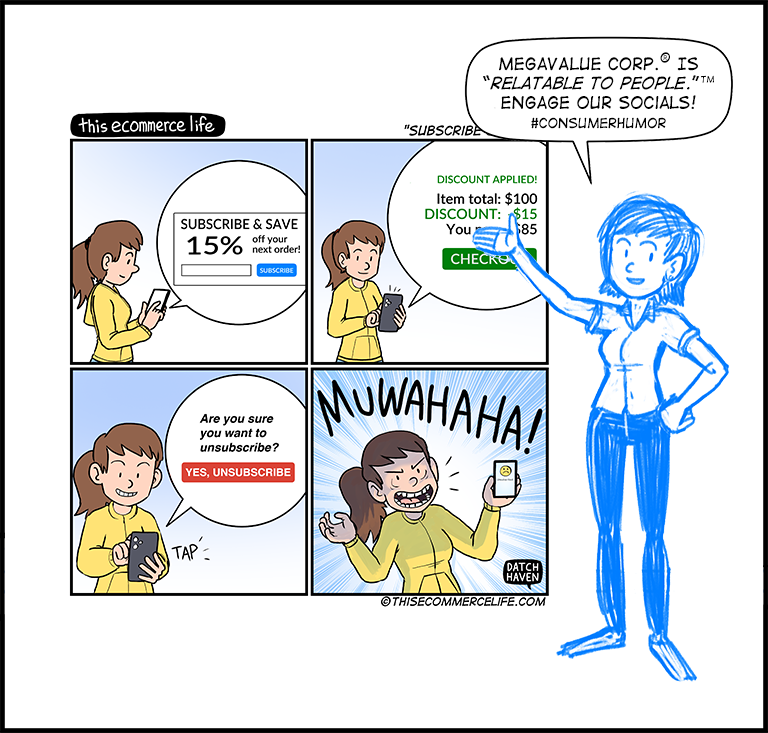 license comic (#021) • ‟Subscribe & save”