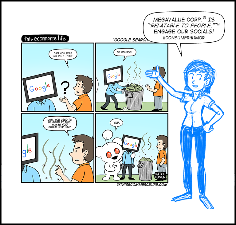 license comic (#034) • ‟Google search +reddit”
