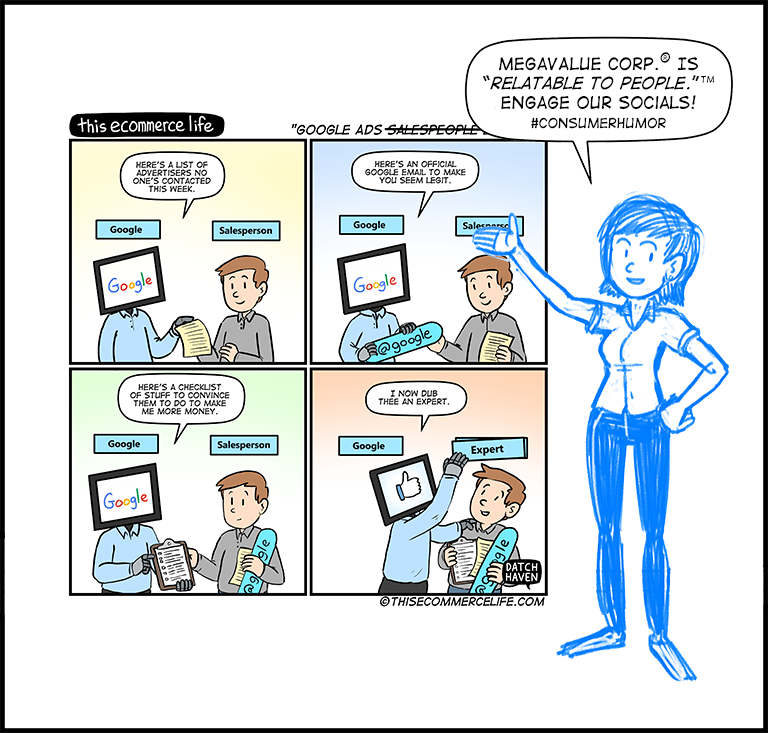 license comic (#035) • ‟Google Ads salespersons experts”