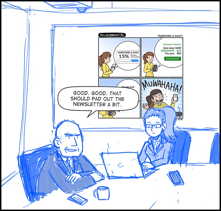 license comic (#021) • ‟Subscribe & save”