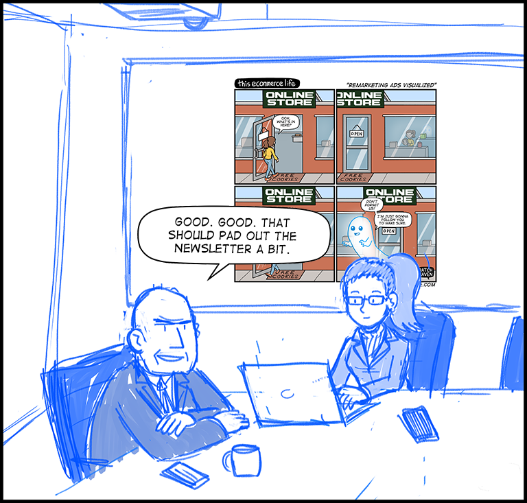 license comic (#025) • ‟Remarketing Ads Visualized”