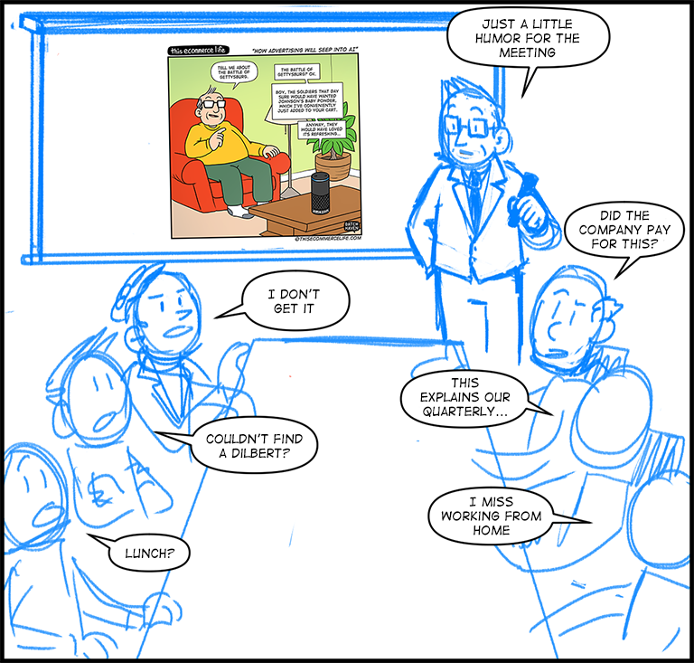 license comic (#016) • ‟How advertising will seep into AI”