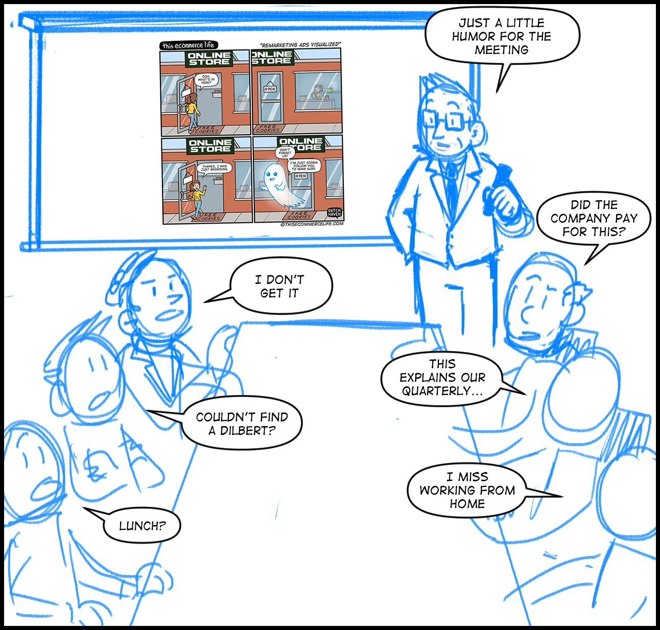 license comic (#025) • ‟Remarketing Ads Visualized”