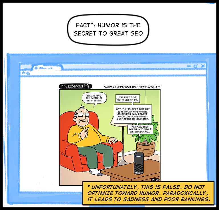license comic (#016) • ‟How advertising will seep into AI”