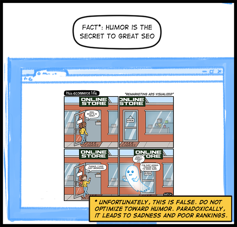 license comic (#025) • ‟Remarketing Ads Visualized”