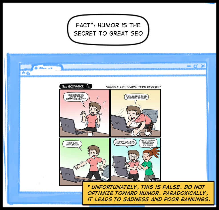 license comic (#026) • ‟Google Ads search term reviews”