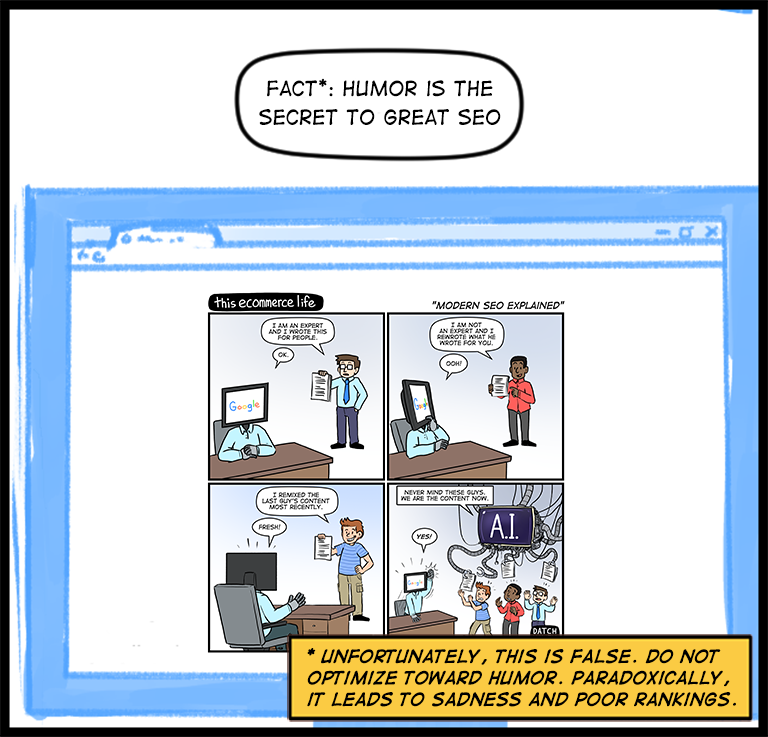 license comic (#027) • ‟Modern SEO explained”