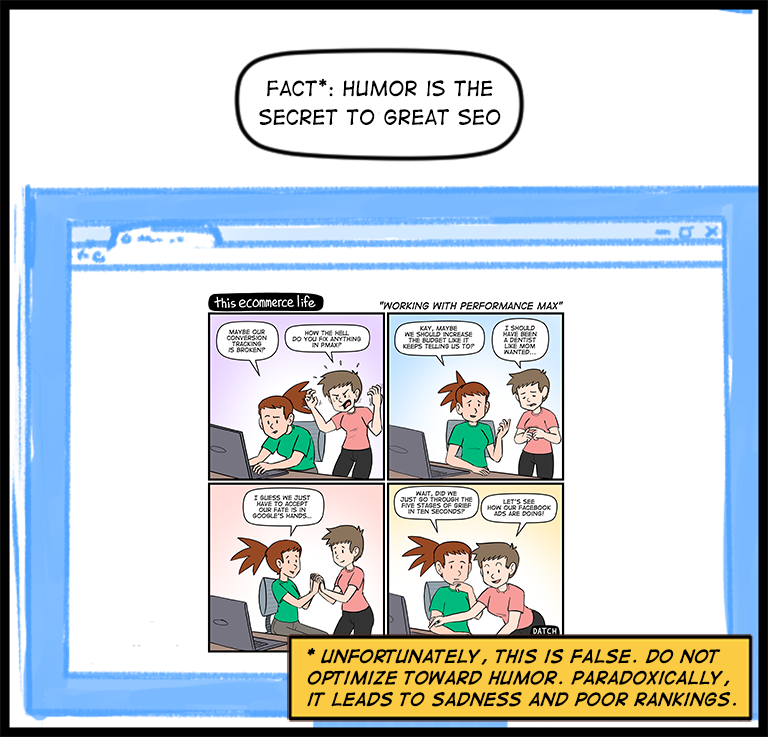 license comic (#029) • ‟Working with Performance Max”