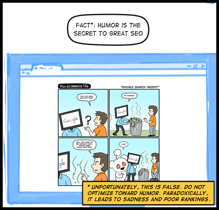 license comic (#034) • ‟Google search +reddit”
