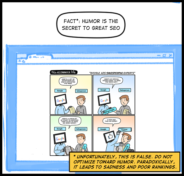 license comic (#035) • ‟Google Ads salespersons experts”