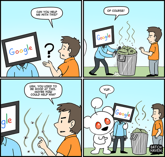 license comic (#034) • ‟Google search +reddit”