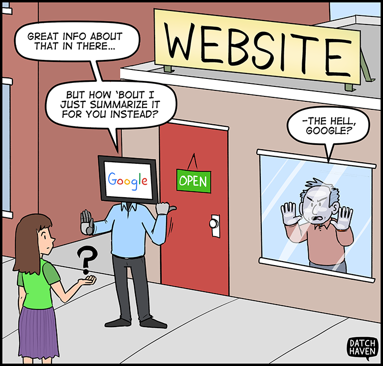 license comic (#038) • ‟Google AI summaries”