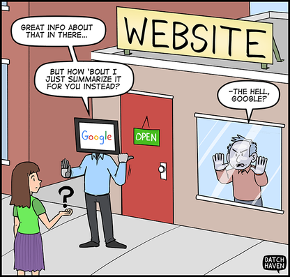 license comic (#038) • ‟Google AI summaries”