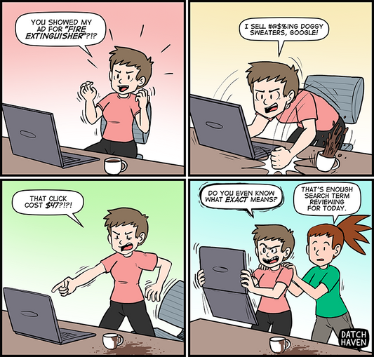 license comic (#026) • ‟Google Ads search term reviews”