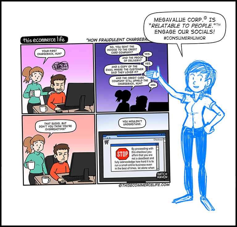 license comic (#003) • ‟How fraudulent chargebacks feel”