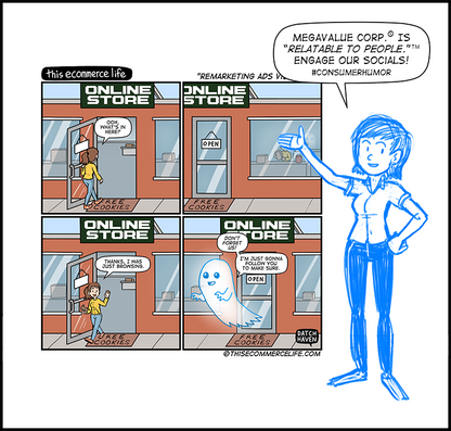 license comic (#025) • ‟Remarketing Ads Visualized”