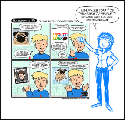 license comic (#028) • ‟I want to tell you about today's sponsor”