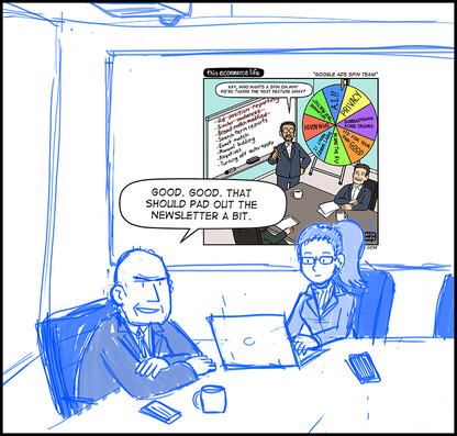 license comic (#004) • ‟Google Ads spin team”