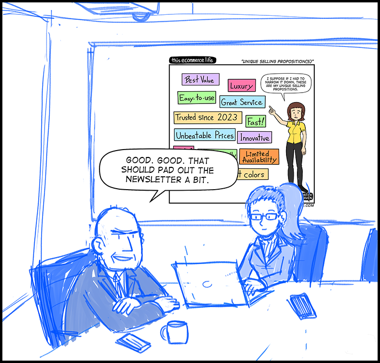 license comic (#011) • ‟Unique selling proposition(s)”