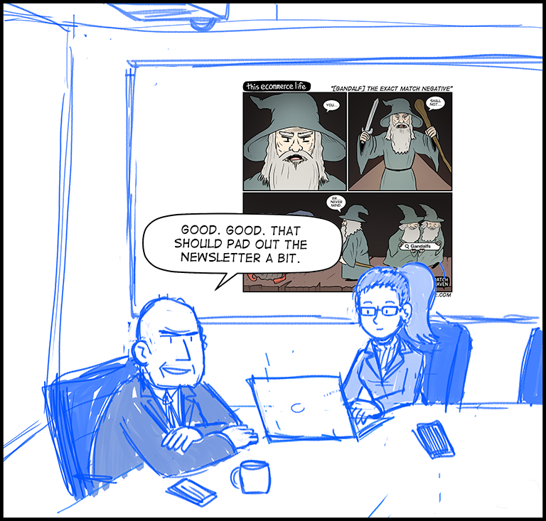 license comic (#031) • ‟[Gandalf] the exact match negative”