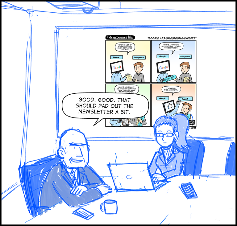 license comic (#035) • ‟Google Ads salespersons experts”