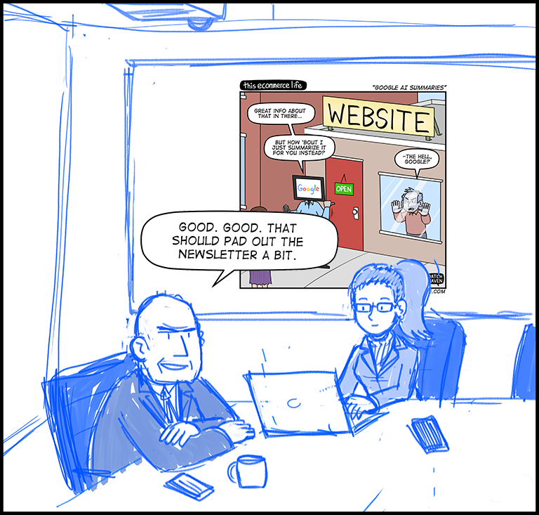 license comic (#038) • ‟Google AI summaries”