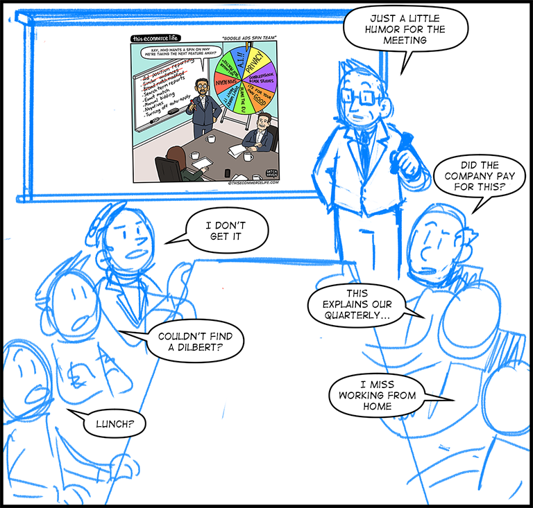 license comic (#004) • ‟Google Ads spin team”
