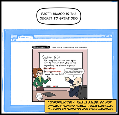 license comic (#017) • ‟Our terms & conditions have changed!”
