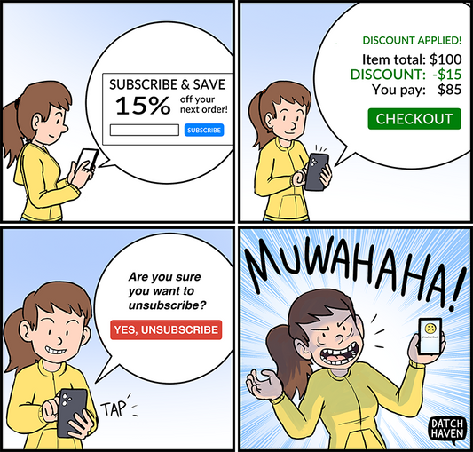 license comic (#021) • ‟Subscribe & save”